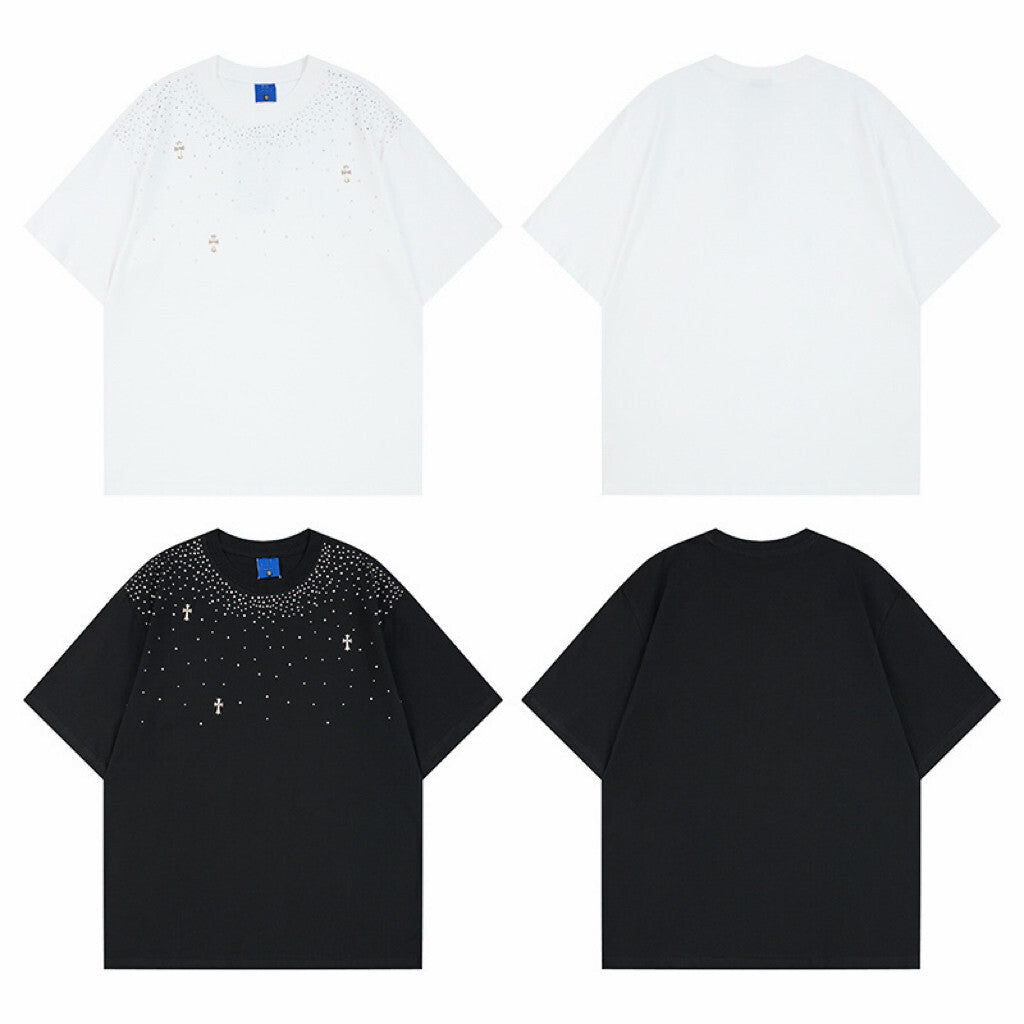 スターダスト・クロス ラインストーン ヘビーウェイト プレミアムTシャツ
