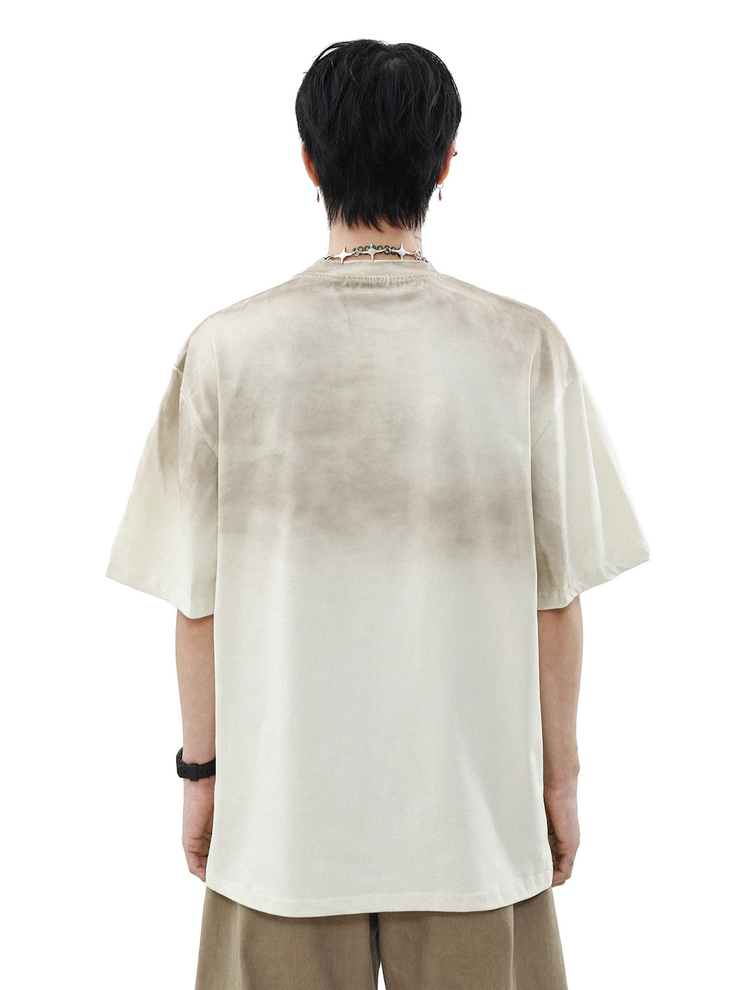 スモークフェード グラフィック オーバーサイズTシャツ　BL1157
