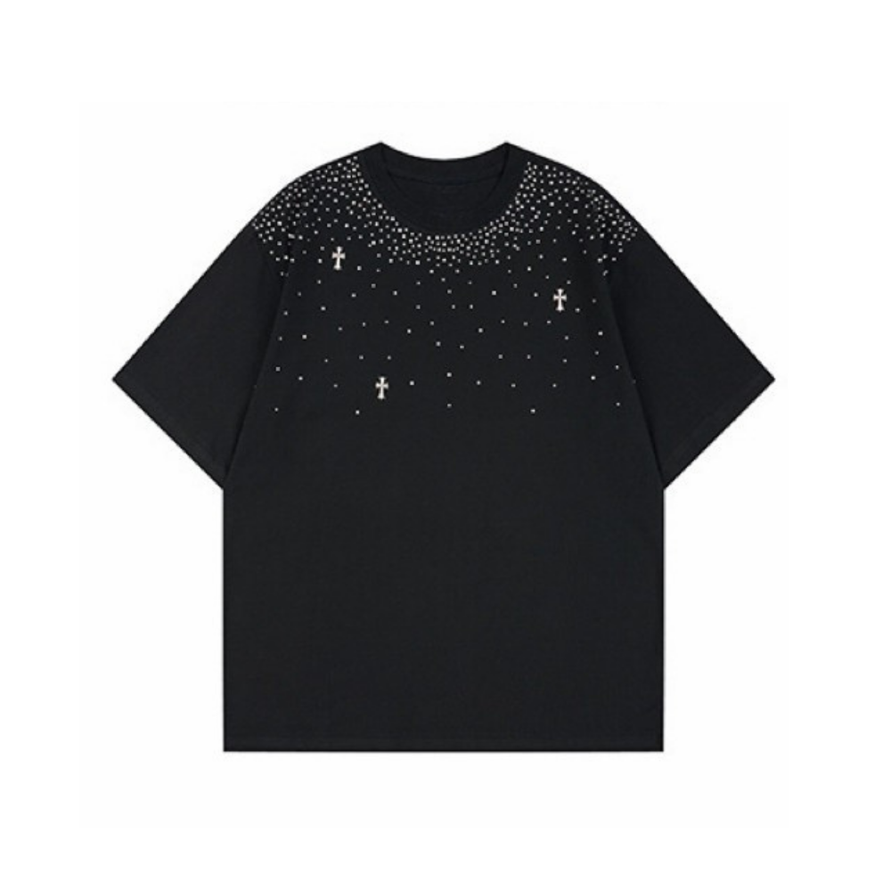 スターダスト・クロス ラインストーン ヘビーウェイト プレミアムTシャツ