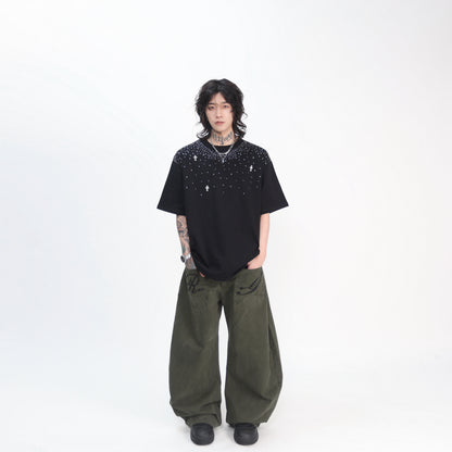 スターダスト・クロス ラインストーン ヘビーウェイト プレミアムTシャツ