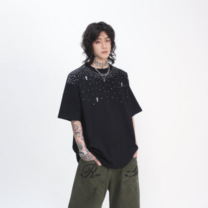 スターダスト・クロス ラインストーン ヘビーウェイト プレミアムTシャツ