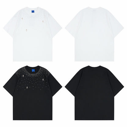 スターダスト・クロス ラインストーン ヘビーウェイト プレミアムTシャツ