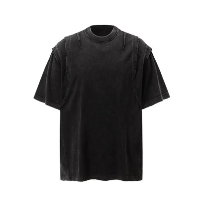 ヴィンテージフェード パネルスリーブ ルーズTシャツ　BL1174