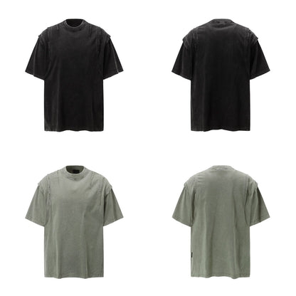 ヴィンテージフェード パネルスリーブ ルーズTシャツ　BL1174