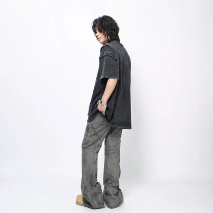 ヴィンテージフェード パネルスリーブ ルーズTシャツ　BL1174