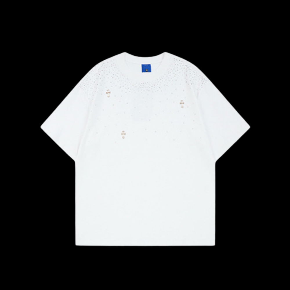 スターダスト・クロス ラインストーン ヘビーウェイト プレミアムTシャツ