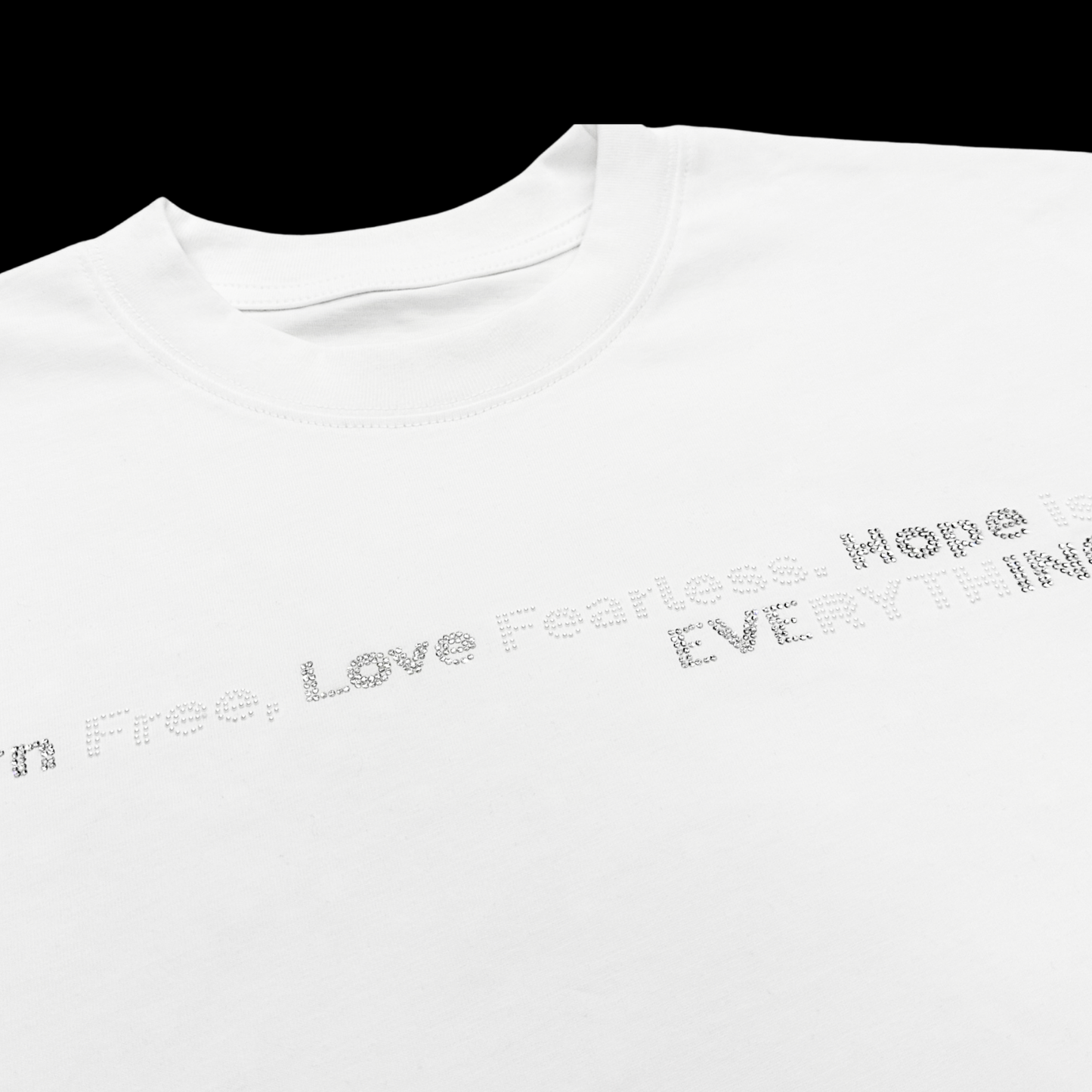FREEDOM ラインストーン バックプリント Tシャツ　dp1046