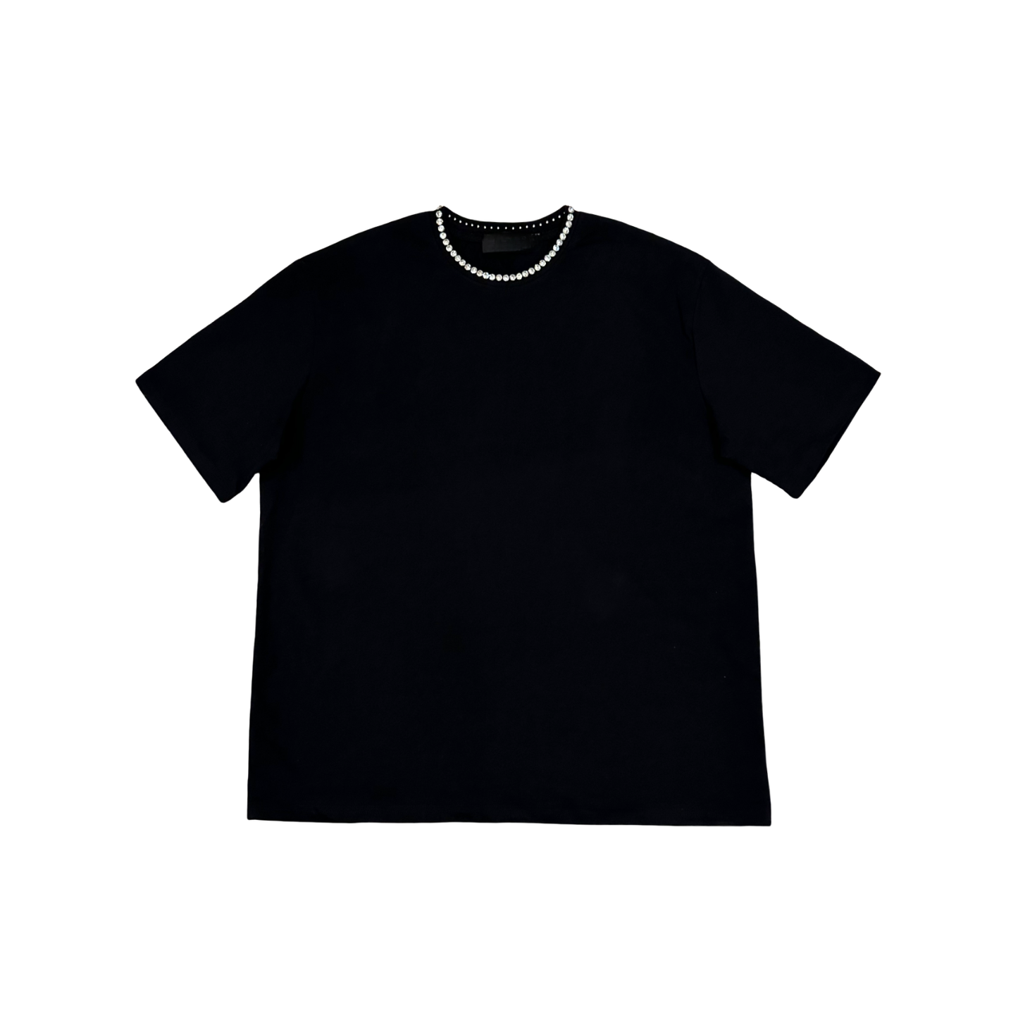 ラインストーンネックTシャツ dp1045